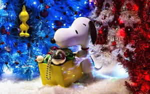 Hình nền Snoopy Giáng Sinh 3D — Snoopy giáng sinh Hình nền