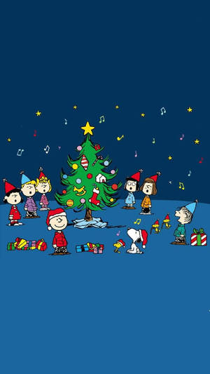 Hình nền Snoopy Hát Giáng Sinh — Snoopy giáng sinh Hình nền