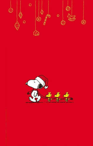 Hình nền Snoopy Khăn Quàng Đỏ Giáng Sinh