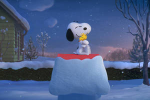 Hình nền Snoopy Ôm Ấp Giáng Sinh — Snoopy giáng sinh Hình nền
