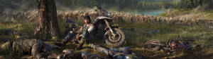 Hình nền Days Gone Zombie Tấn Công Trên Cánh Đồng — 3840x1080 Hình nền