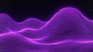 Một làn sóng neon tím cổ điển theo phong cách vaporwave.