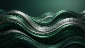 Những đường sóng trừu tượng mượt mà với tông màu Slytherin. — Thẩm mỹ slytherin Hình nền