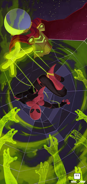Hình nền Fanart Spiderman Xa Nhà Mysterio — iPhone 16 Pro Max Hình nền