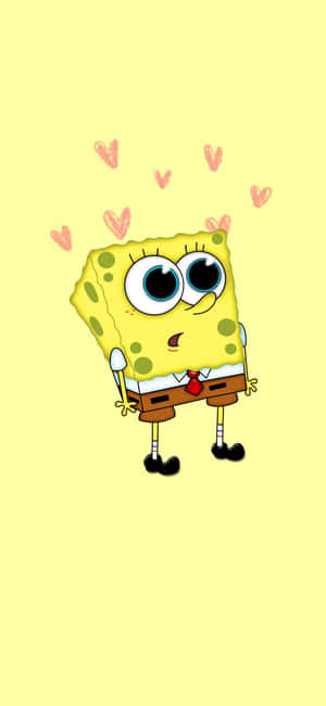SpongeBob thẩm mỹ với trái tim nhỏ — Oppo Reno15c Hình nền