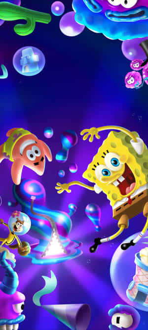 Aesthetic SpongeBob And Sandy — POCO M7 Hình nền