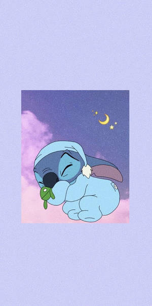 Stitch Hoạt Hình Thẩm Mỹ Đang Ngủ Trên Bầu Trời