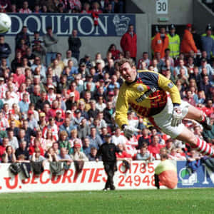 Stoke City Thủ môn Neville Southall Trong Trận Đấu — Bóng đá Hình nền