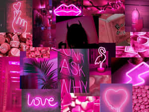 Hình ảnh thẩm mỹ Neon hồng — Neon hồng aesthetic Hình nền
