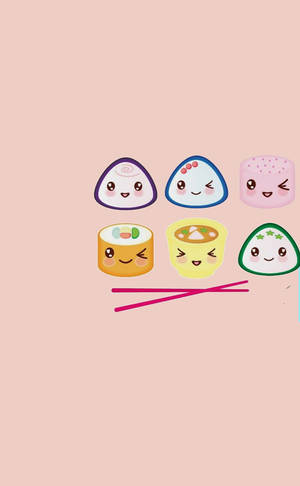 Sushi HD Dễ Thương — Pastel aesthetic GIF Hình nền