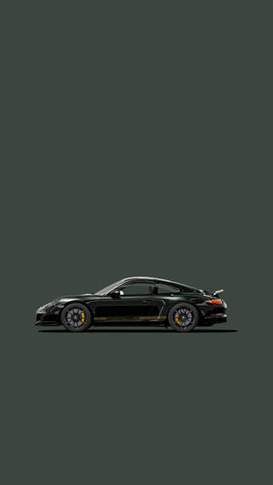 Tác phẩm nghệ thuật Porsche 911 xanh đậm