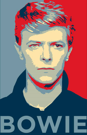 Hình nền tác phẩm nghệ thuật di động David Bowie đỏ xanh. — Galaxy Tab Hình nền