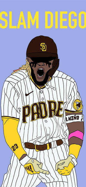 Hình nền nghệ thuật Tatis Jr. của San Diego Padres — iPhone 17 Pro Max Hình nền