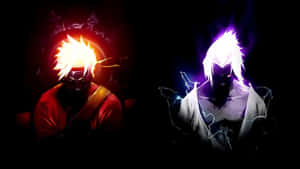 Naruto Neon — Naruto vs sasuke Hình nền