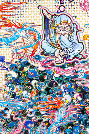 Takashi Murakami Bình yên 4K — Xiaomi Pad 8 Pro Hình nền