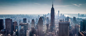 Hình nền Cảnh quan Thành phố New York siêu rộng.
