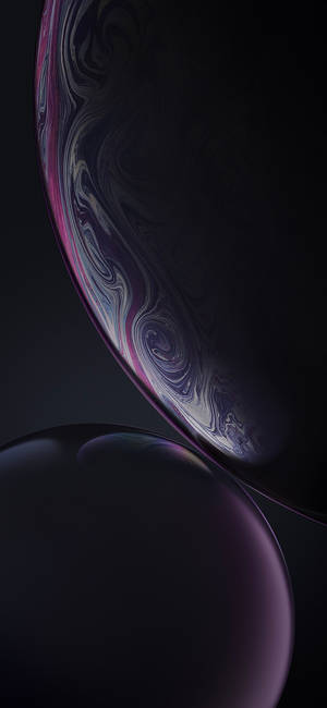 Hình nền iPhone XR bong bóng trừu tượng màu tím đậm vân cẩm thạch — iPhone Xr Hình nền