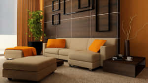 Nền ghế sofa — Beige nâu thẩm mỹ GIF Hình nền