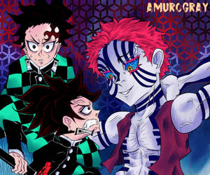 Tanjiro và Akaza ngầu trong Demon Slayer — Cool Demon Slayer Hình nền