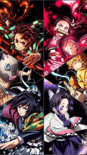 Tanjiro và Nezuko cùng các nhân vật chính — Nhân vật naruto Hình nền
