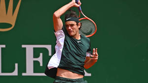 Taylor Fritz trong hành động - Cú đập bóng uy lực — Xanh aesthetic GIF Hình nền