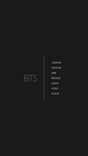 Hình nền phong cách Tumblr tên các thành viên BTS