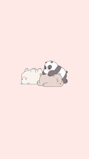 Thẩm Mỹ Hoạt Hình We Bare Bears Đang Chơi — Dễ thương gấu Hình nền