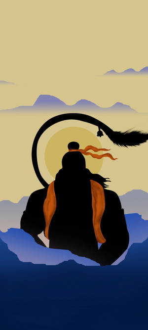 Thần Hindu Hanuman tối giản thẩm mỹ — iPhone 16 Pro Hình nền