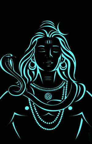 Thần Shiva Mahakal Trong Phong Cách Neon HD