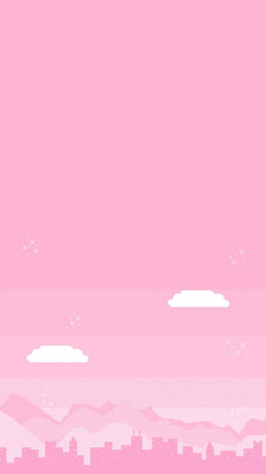 Thành phố Kawaii Hồng — Hồng dễ thương Hình nền