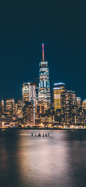 Thành phố New York rực sáng iPhone — Samsung S23 Ultra Hình nền