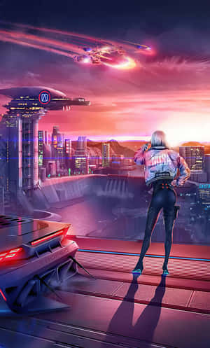 Cyberpunk Night City — Tecno Megapad Hình nền