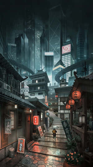 Thành phố Tokyo về đêm trong anime — Tokyo GIF Hình nền