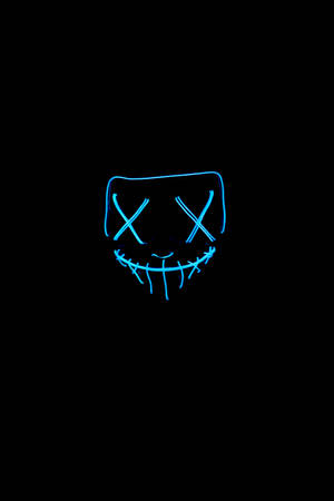 Mặt nạ Halloween LED xanh Dim — Xiaomi Pad 8 Pro Hình nền