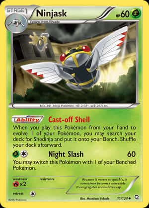 Thẻ bài Ninjask Giai đoạn 1 — Pokemon Hình nền