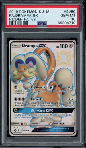 Thẻ bài Pokémon Drampa được bọc kín — Pokemon Điện thoại Hình nền