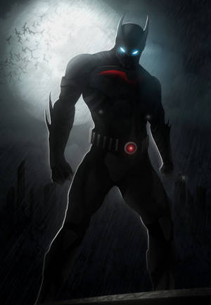 Hình nền bóng đen của Batman Beyond đang đứng. — Oppo Pad 5 Màn Hình Mờ Hình nền