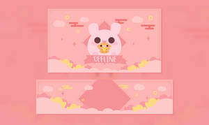 Thiết kế Stream Twitch Thỏ Kawaii Hồng — Hồng dễ thương Hình nền