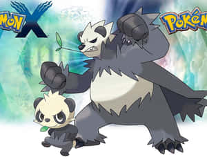 Thời Khắc Chiến Đấu Căng Thẳng với Pancham và Pangoro, Pokemon X và Y — Anime laptop Hình nền