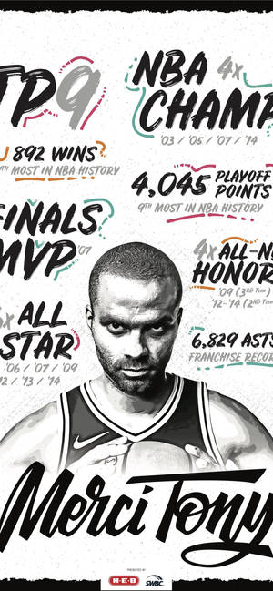 Thống kê bóng rổ Tony Parker — iPhone 14 Hình nền