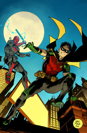 Tim Drake: Chiến Binh Chống Tội Phạm Trẻ Tuổi Trong Hành Động — Oppo Pad Hình nền