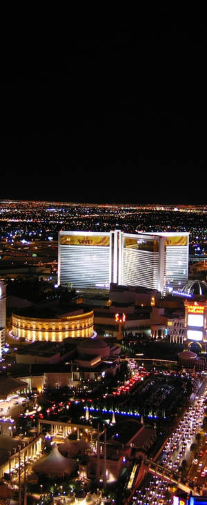 Toàn cảnh Las Vegas về đêm từ trên cao — Galaxy Z Flip 6 Hình nền