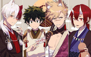 Hình nền Todoroki dễ thương cùng Bakugo và Midoriya