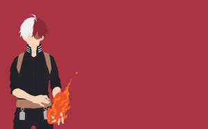 Hình nền Todoroki dễ thương trên nền hồng