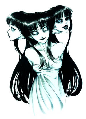 Hình nền Tomie ba đầu trong Anime đen tối — Anime tối Hình nền