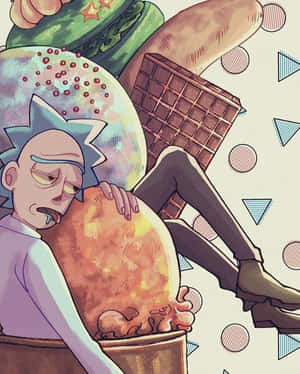Total Rickall - Rick, Morty, Mr. Poopybutthole và bạn bè trong một tập phim thú vị của Rick and Morty — Apple Watch Ultra Hình nền