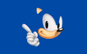 Hình nền Sonic the Hedgehog thuần xanh với các giác quan chính.