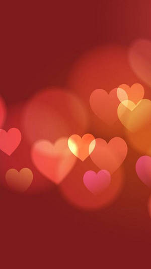 Trái Tim Lấp Lánh Ngày Valentine Dễ Thương — 9:16 Hình nền