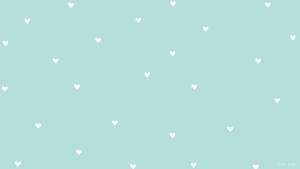 Trái tim nhỏ trên nền xanh pastel — Pastel xanh Hình nền