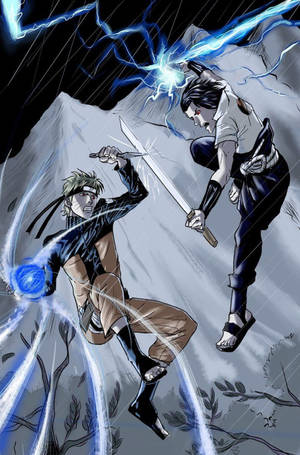 Trận Chiến Căng Thẳng - Hình Nền iPhone Sasuke vs Naruto — Naruto vs sasuke Hình nền